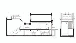 modern office house basement section drawing architect design planning approval Fitzrovia London w1