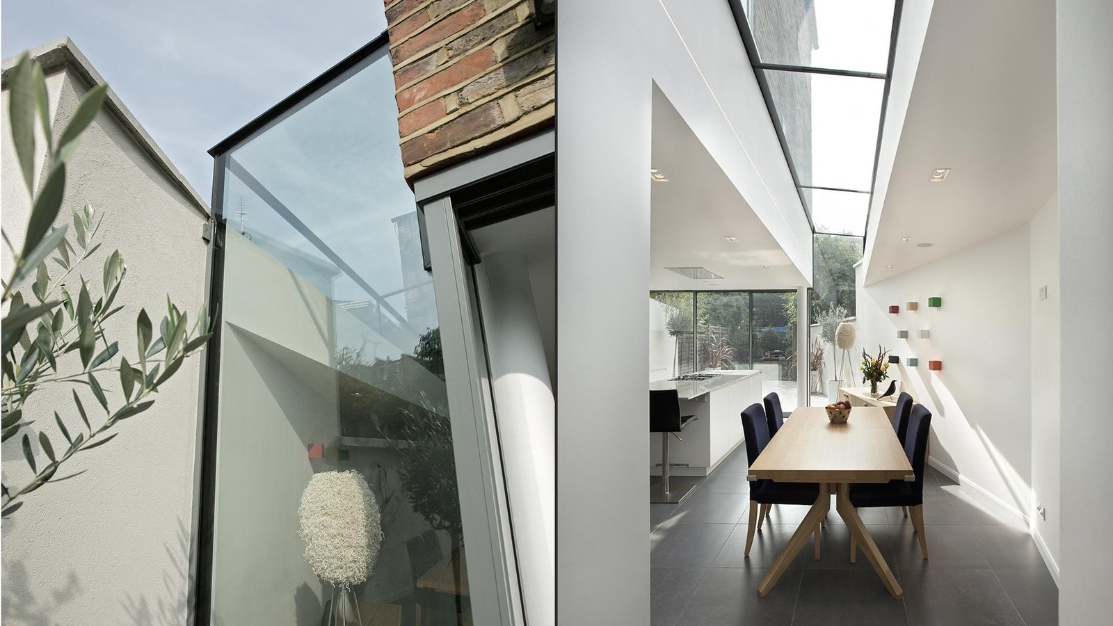 Clapham sw8 - architect designed house extension glass roof full glazing