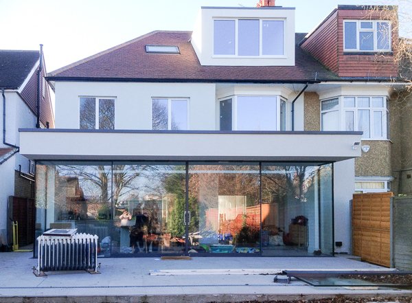 kew architect design extension full width glazing