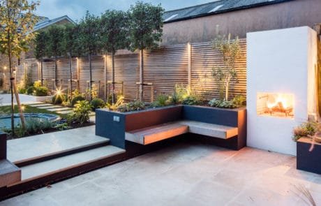 Garden makeover perfectly complementing bespoke Wimbledon home extension by Qubed Architects