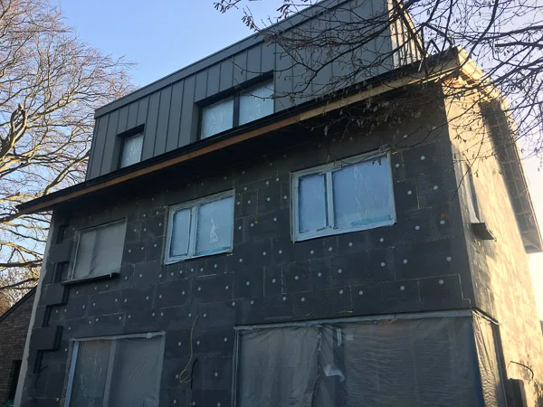 1_Insulation_Rear QUBED architecture passivhaus super insulation